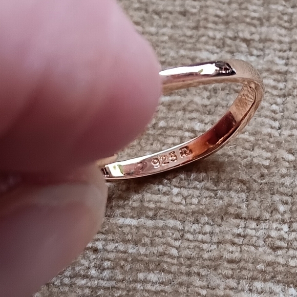 Gold Plated Silver Cubic Zirconia Ring - Picture 9 of 10